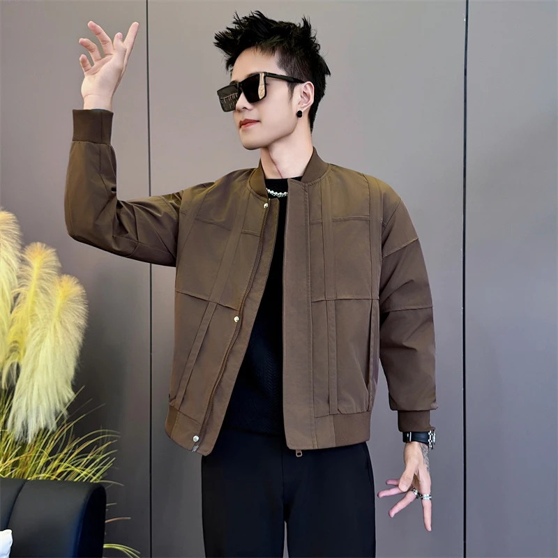 棒球服外套男春秋季2025新款潮牌衣服男款美式工装夹克短款男褂子