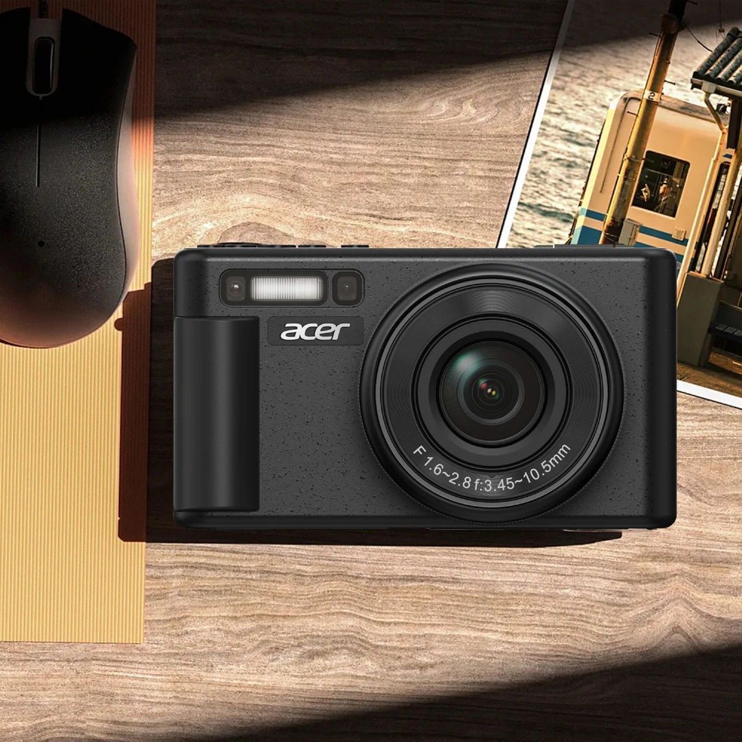 acer宏碁LC10柔焦美颜3X光学变焦180°折叠屏拍录一体vlog微单相机