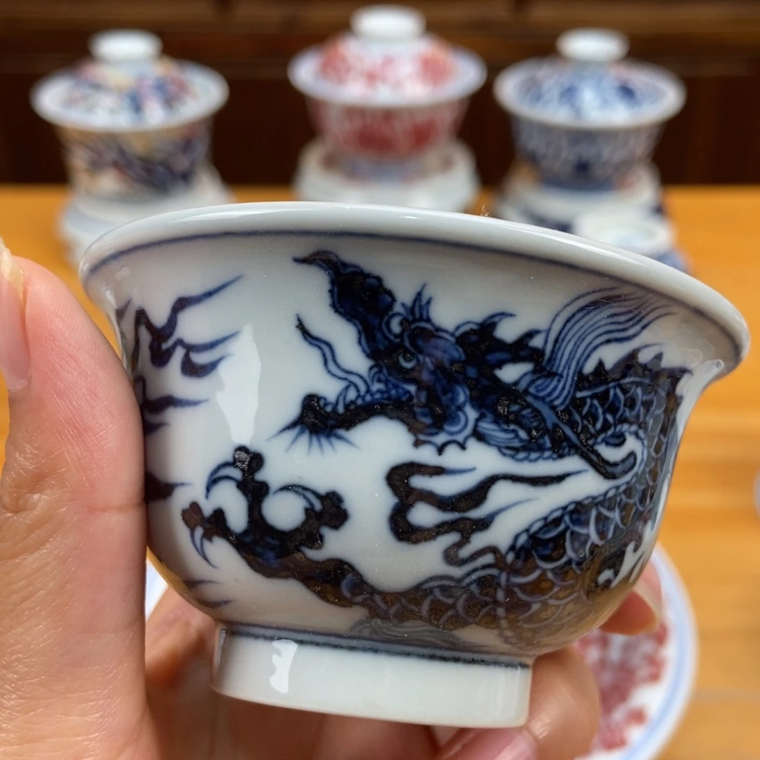 手绘现代茶具非古董