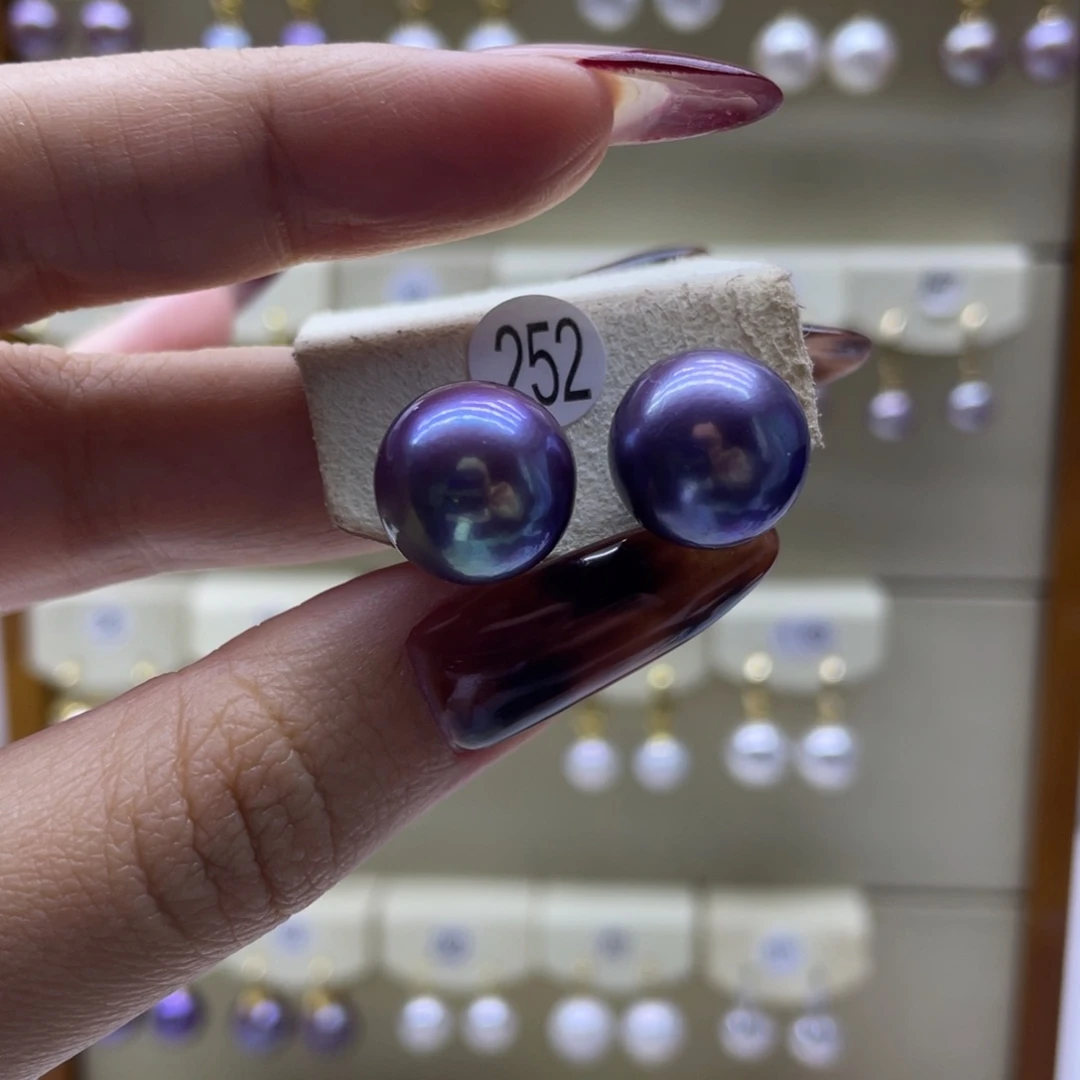 淡水珍珠耳饰18K金镶嵌