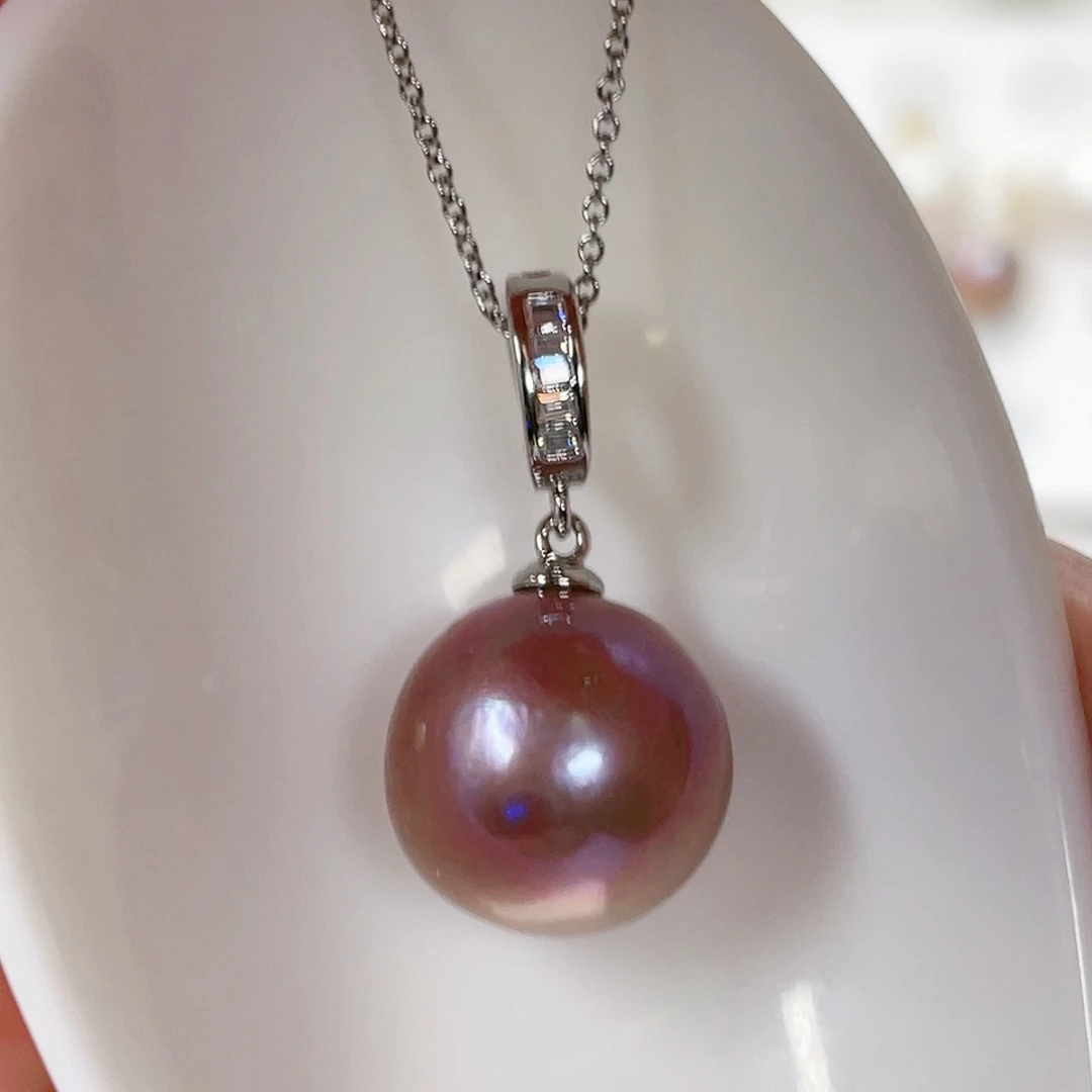 淡水珍珠颈饰18K金镶嵌