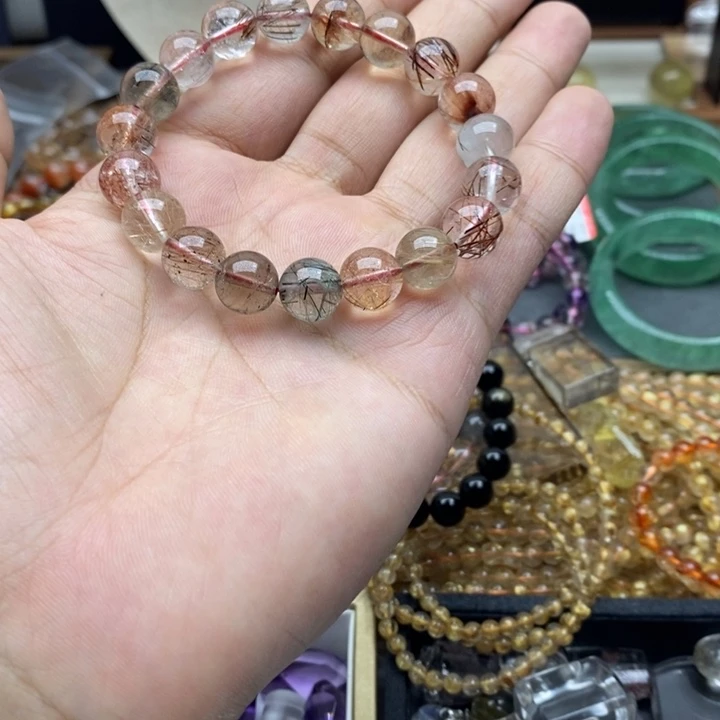 水晶手链未镶嵌彩发晶