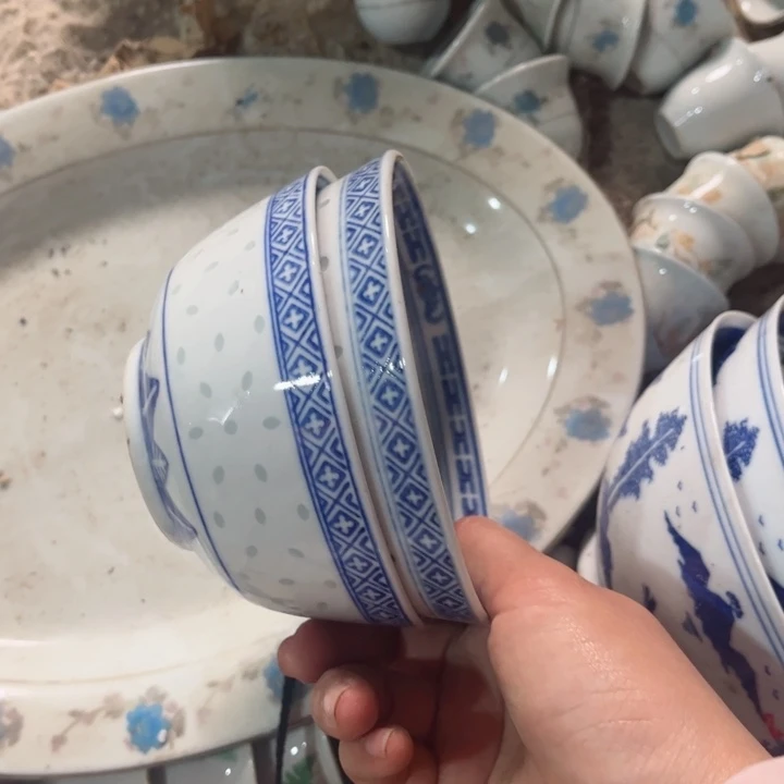 瓷片木**仙景德镇陶瓷两个