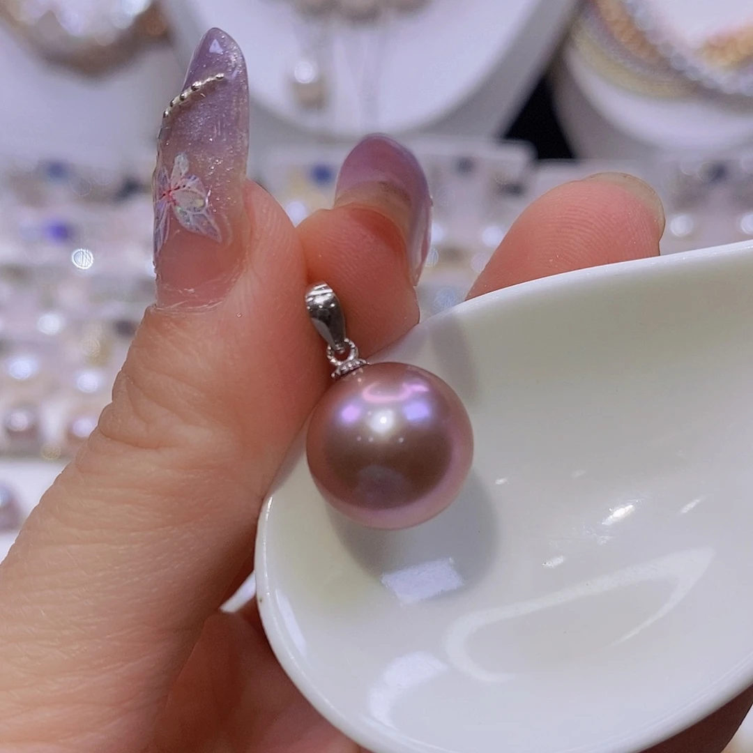 淡水珍珠银S925镶嵌颈饰