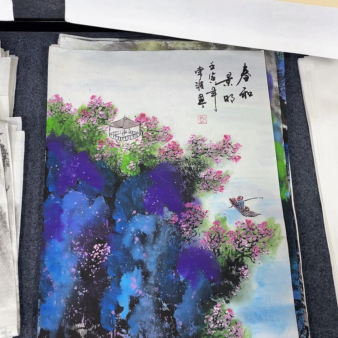 国画作品小姐姐放漏…