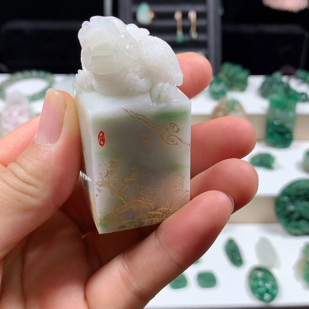 独山玉未镶嵌独山玉印章