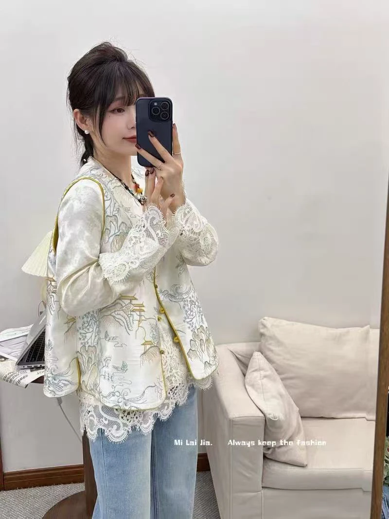 高级感十足马甲双面上衣马夹宽松型复古传统中国风