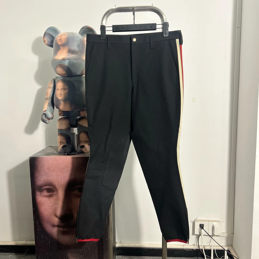 99新 GUCCI/古驰 侧边logo长裤 W3026 裤长97 腰围43