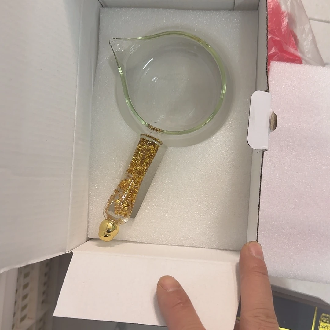 陶摆件玻璃撒娇金公道一个