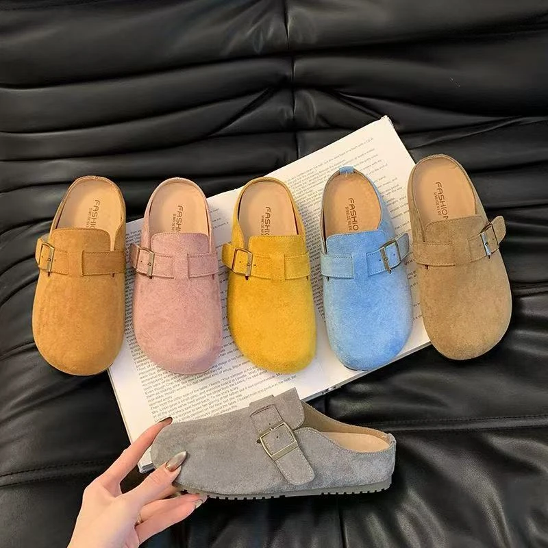 A720大码女鞋潮流包头拖百搭包头休闲风夏季防滑时尚舒适平底