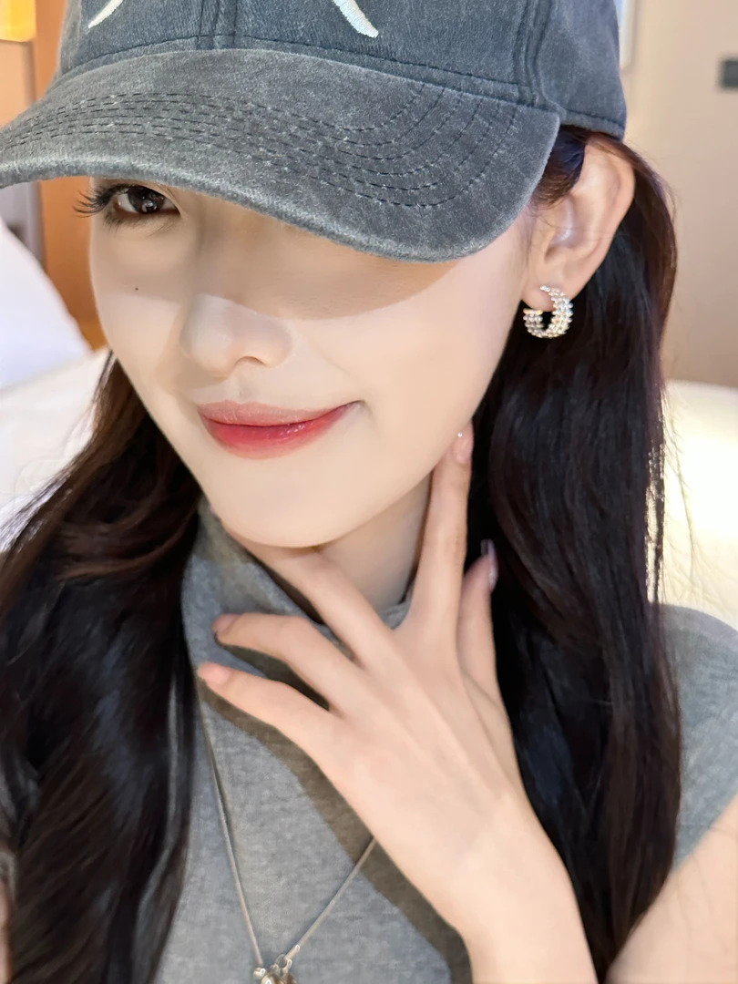 铜合金耳饰 法简约式复古镂空耳环ins气质时尚百搭法式小众耳环