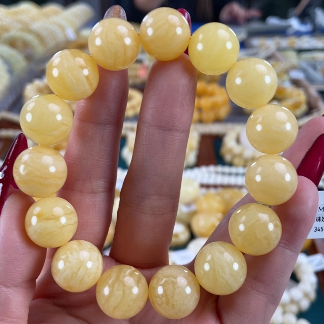 琥珀未镶嵌珠宝奇石14圆珠23.73