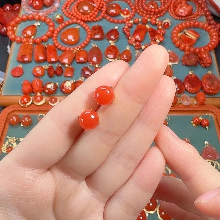 南红玛瑙银S925镶嵌戒指