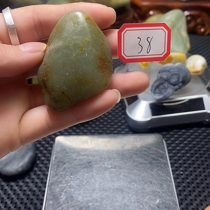 和田玉未镶嵌挂件38