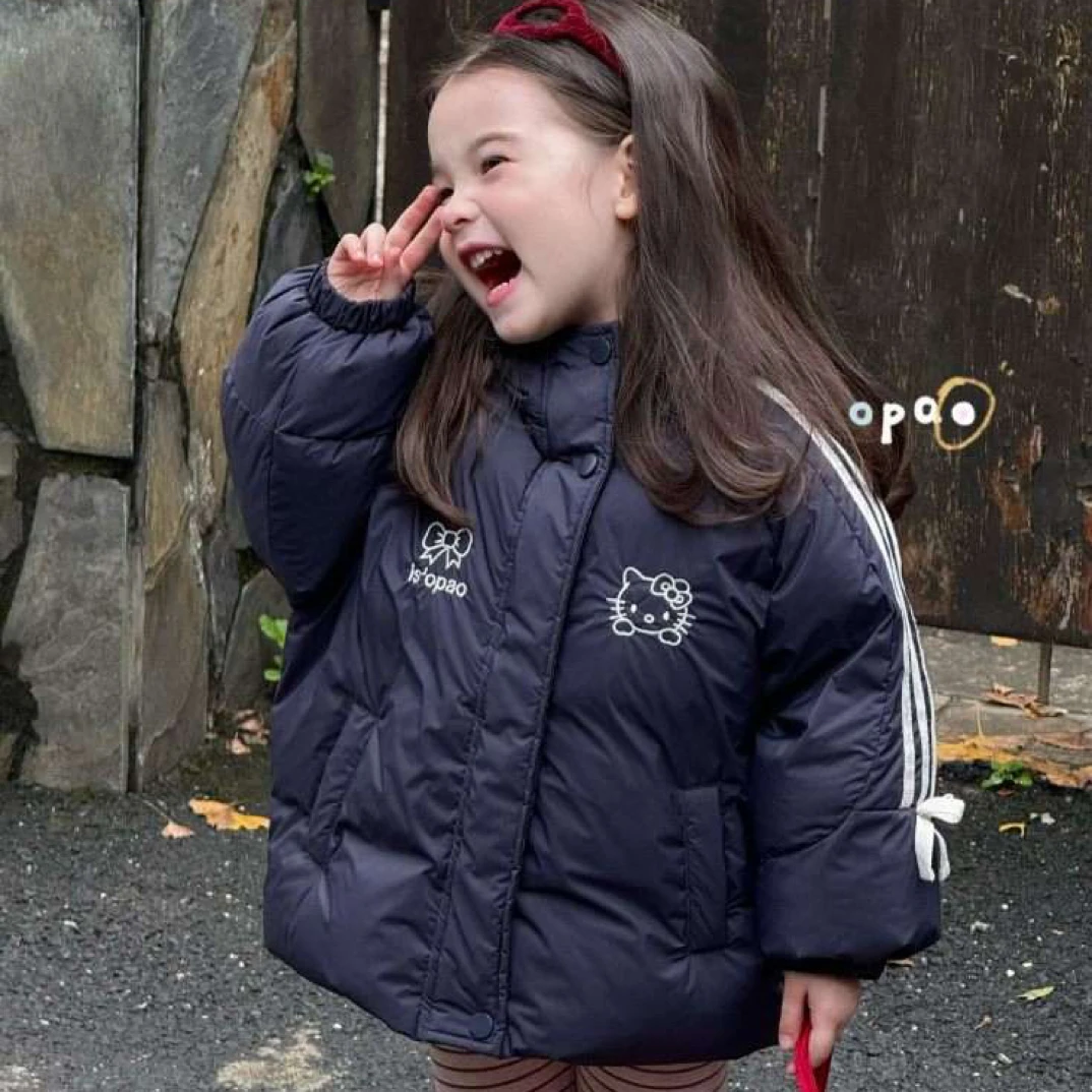 Opao（现货）正版冬款羽绒服女童Kitty休闲风外套保暖轻便羽绒服