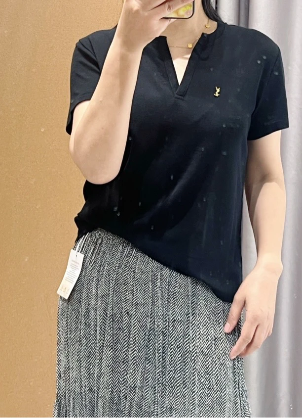 Kin.轻奢服饰新款欧货澳洲超细羊毛V领针织小衫