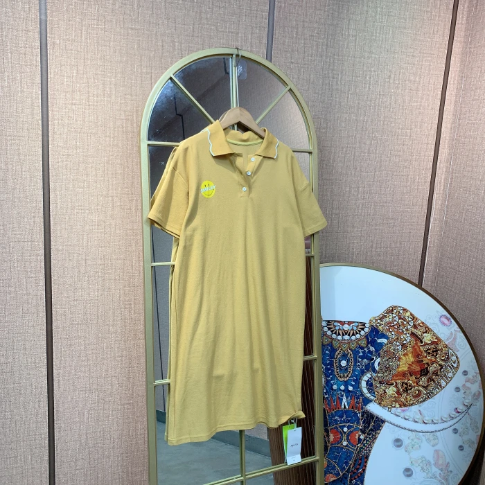 BL403孕妇黄色连衣裙100-130