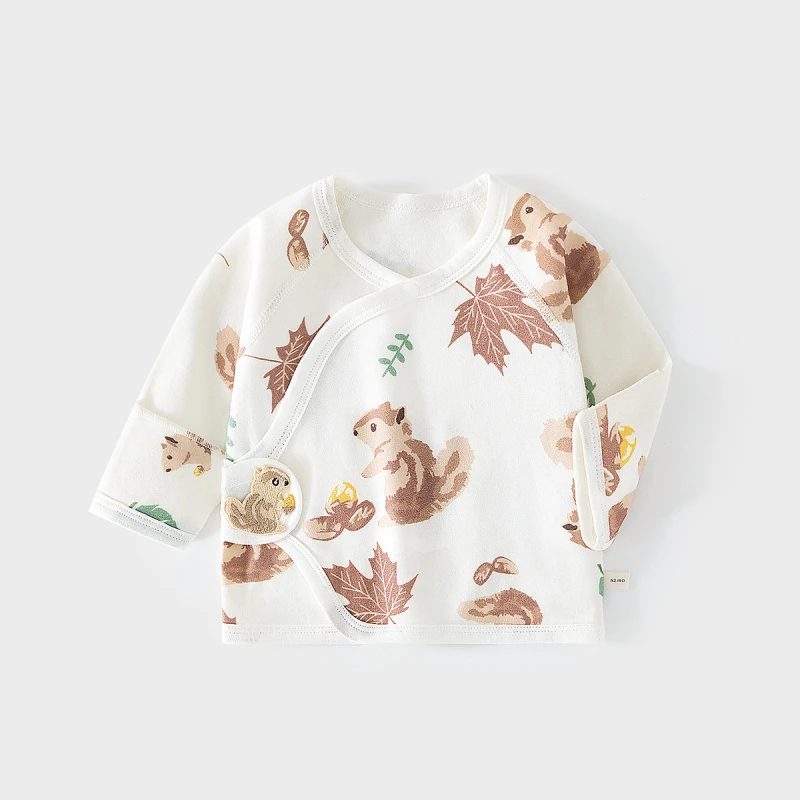 上衣内衣春秋宝宝新生儿和尚服新生婴婴儿衣长袖打底秋季新生婴儿