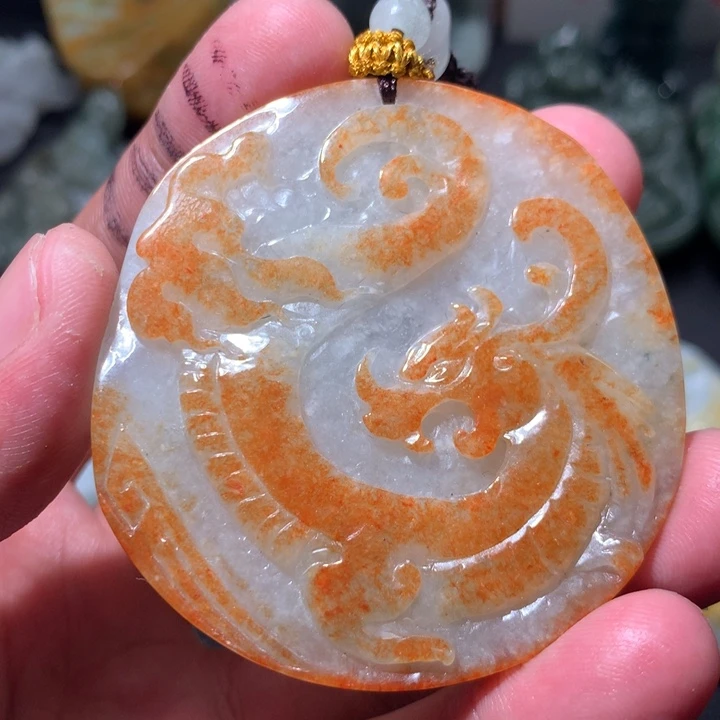 翡翠未镶嵌颈饰保真天然a货翡翠