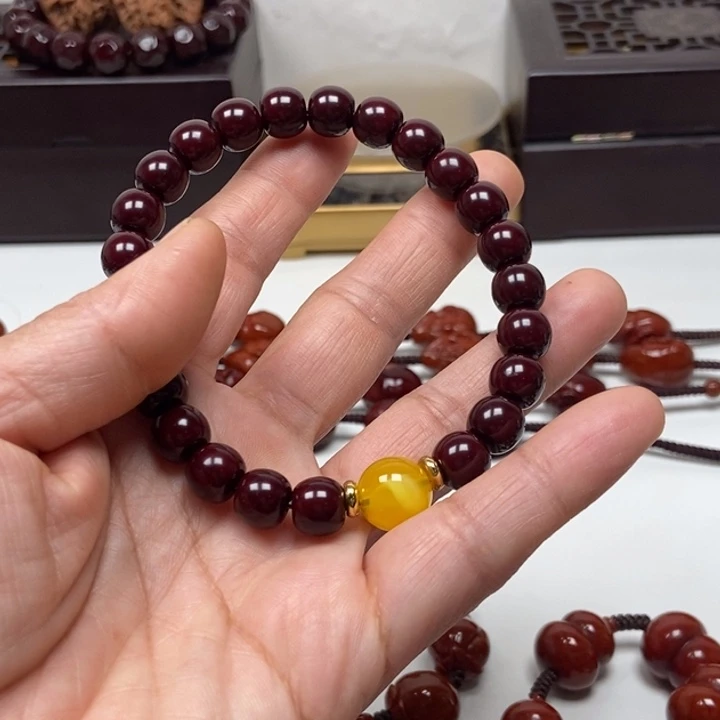 简***单吊坠橄榄核猴头手串