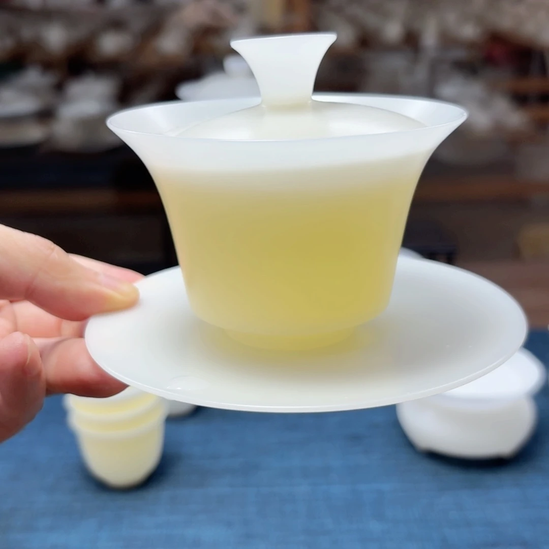 素烧马蹄薄胎璞玉冰种玉瓷