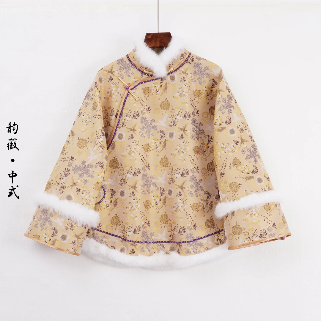 韵薇•中式新中式外衣秋冬上衣中国风刺绣传统复古气质百搭10418