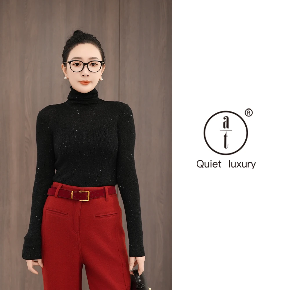 AT-高定水溶珠片羊毛混纺打底衫-衣长60-ZDK256595