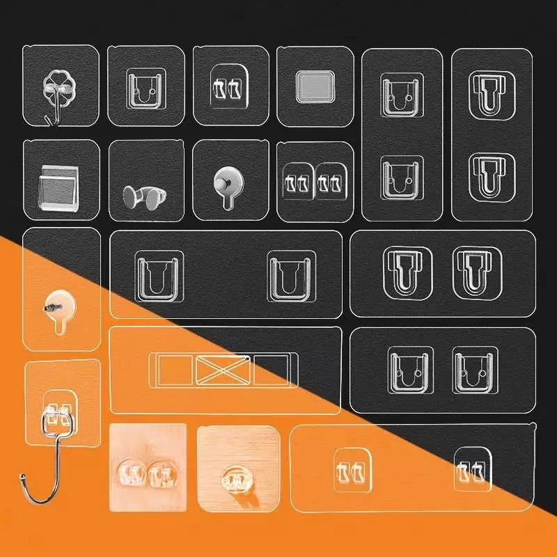 强力挂钩子母扣粘胶免打孔置物架贴厨房墙浴室卫生间无痕卡扣挂钩