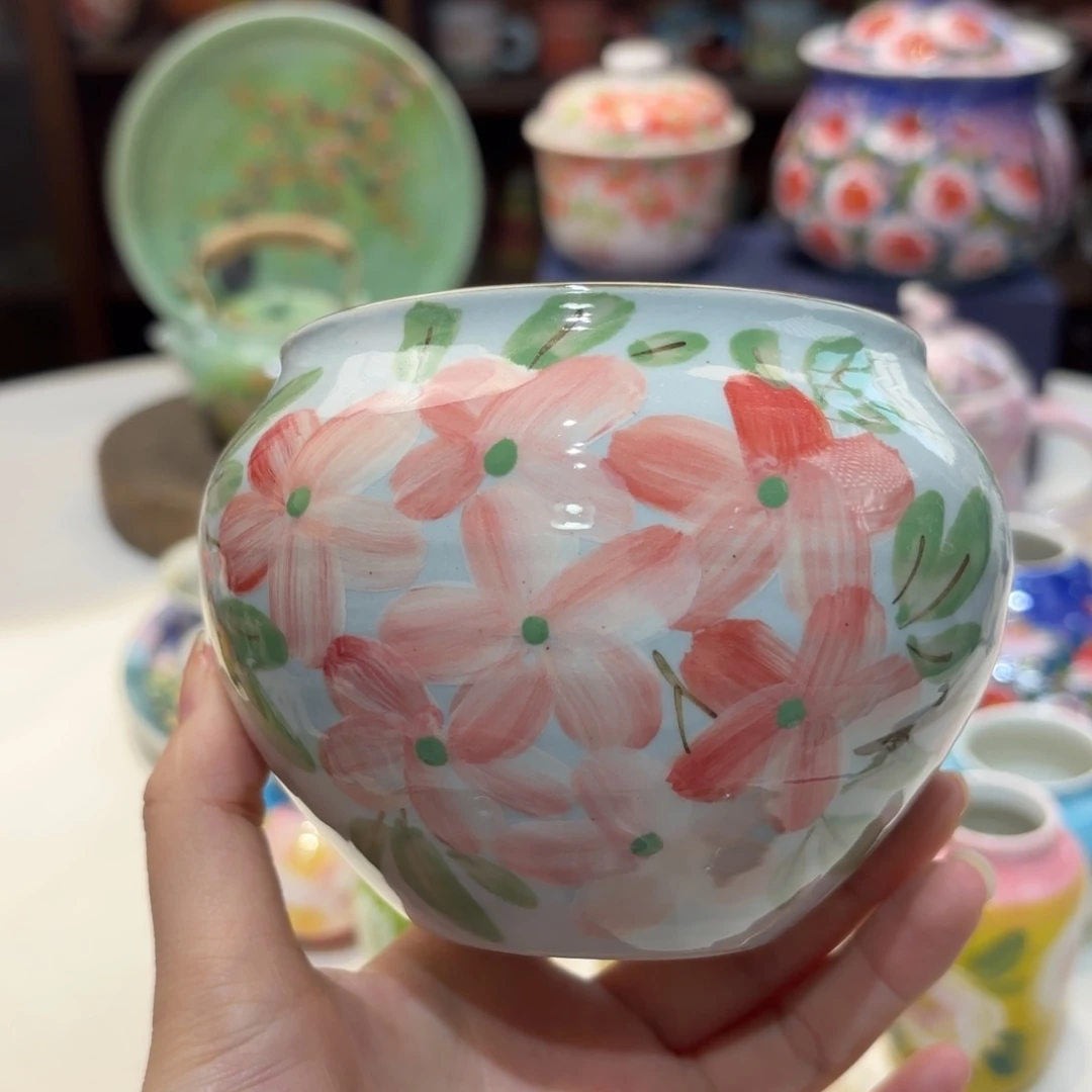 景德镇手绘高温釉下彩陶瓷茶具