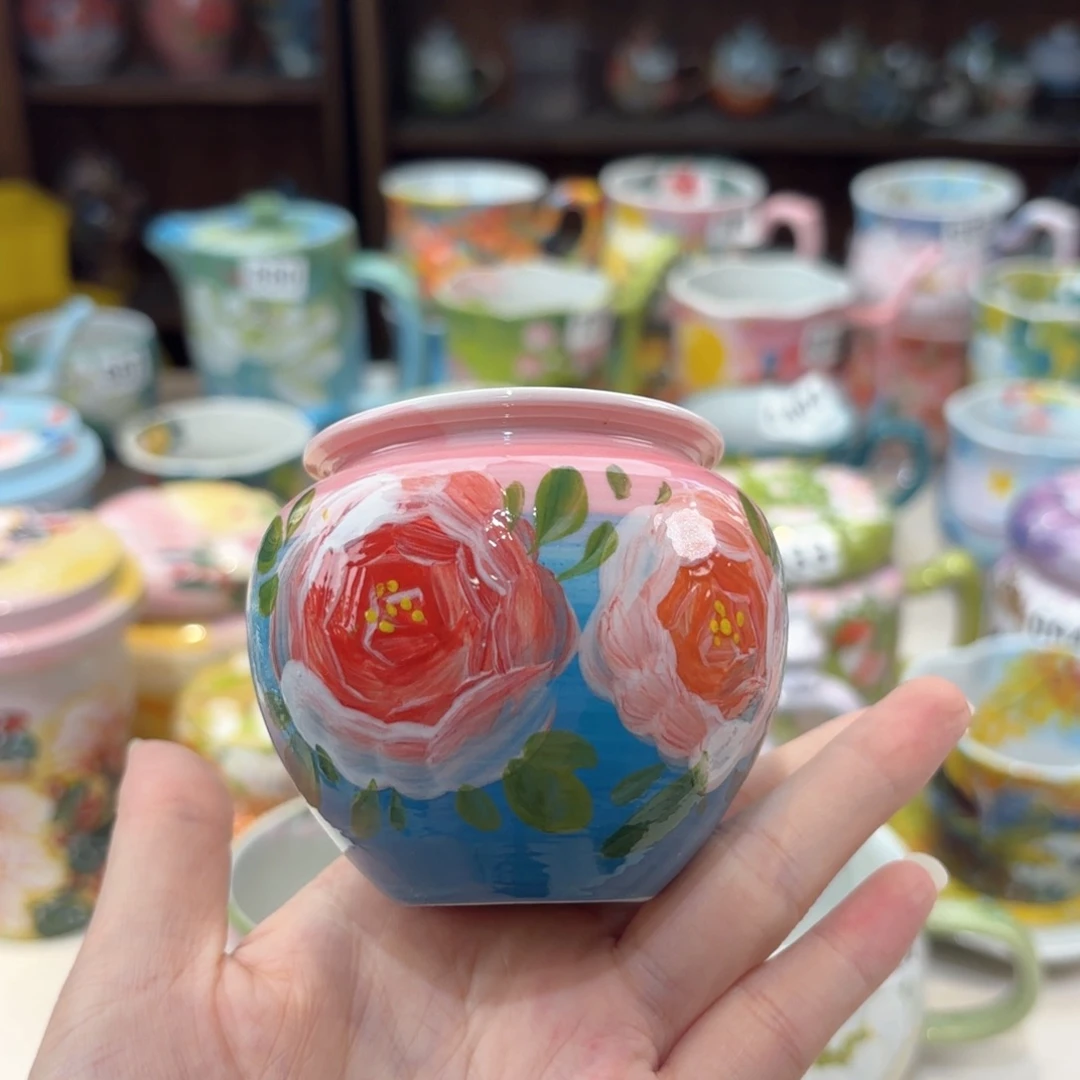 景德镇手绘高温釉下彩陶瓷茶具