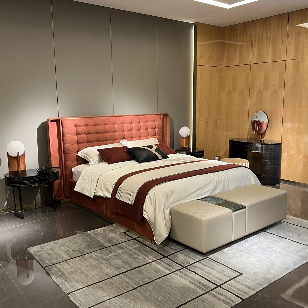 【高端推荐】意式轻奢Visionnaire别墅豪宅主卧床成套家用大床