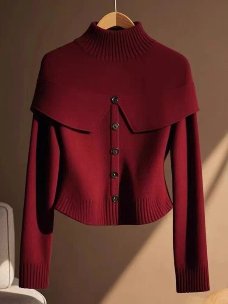 女款爆款2024秋冬款毛衣气质针织时尚休闲外套