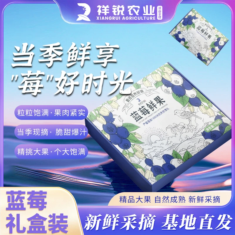【礼盒装】大凉山纯甜蓝莓花香特大鲜果当季新鲜水果护眼顺丰空运