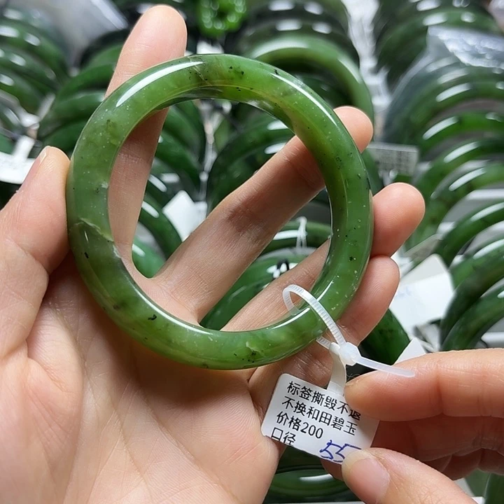 和田玉（碧玉）未镶嵌手镯正圈55