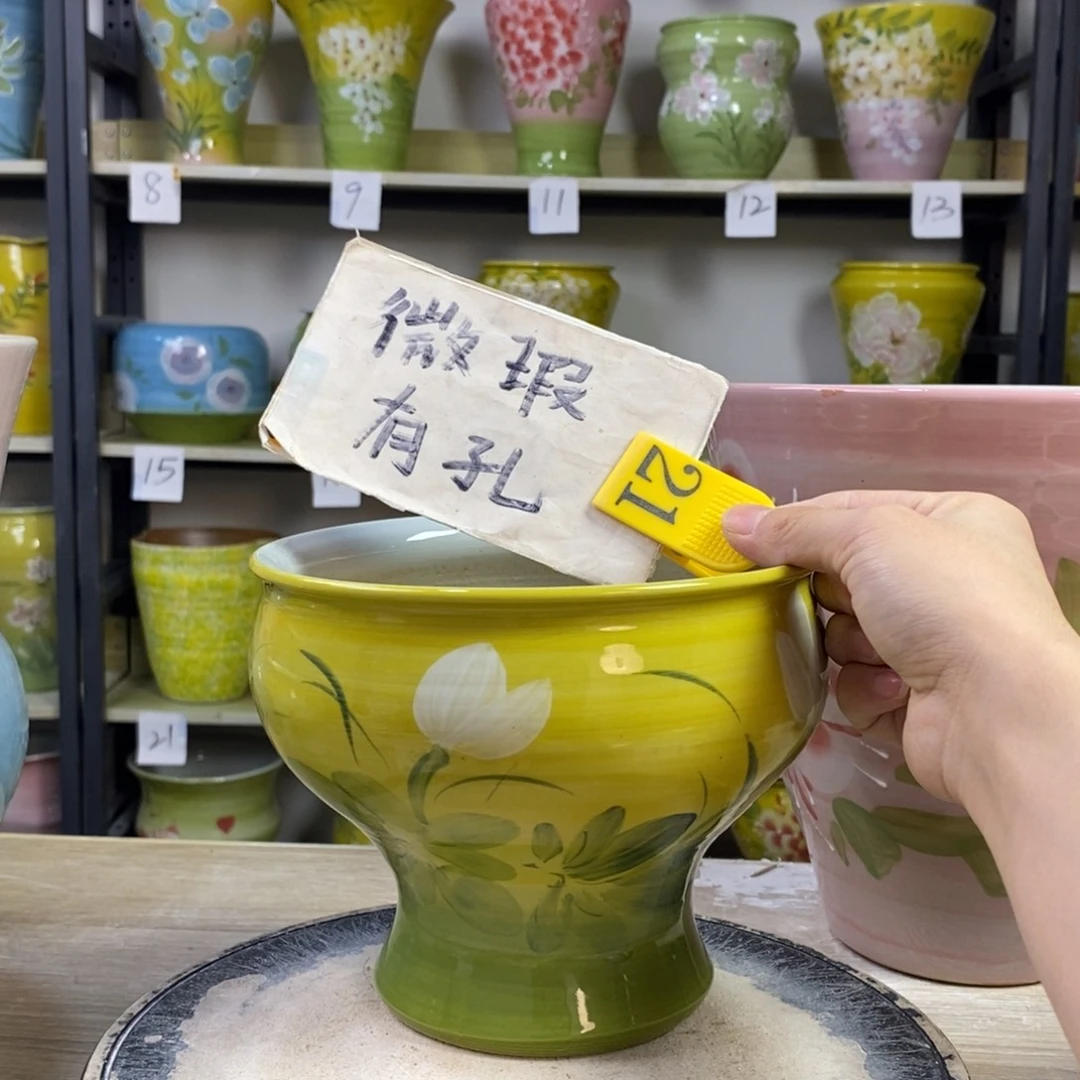 景德镇手工手绘陶瓷花盆