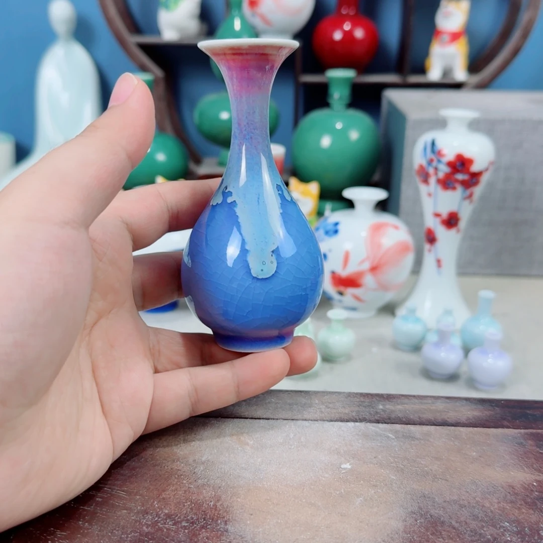 陶瓷手工小花器摆件
