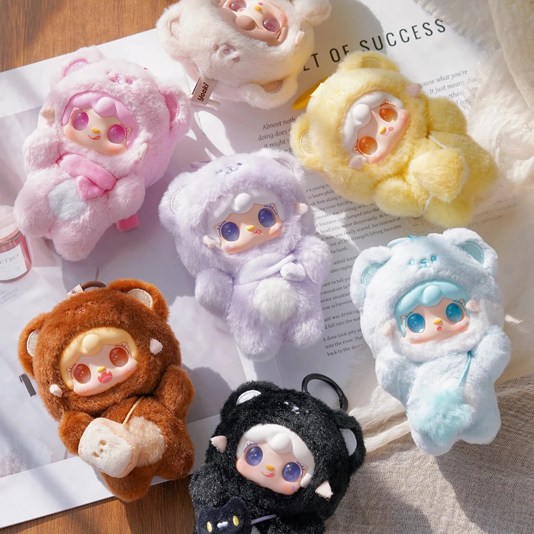 【正品代拆】氧氧咬一口小熊潮玩盲盒挂件