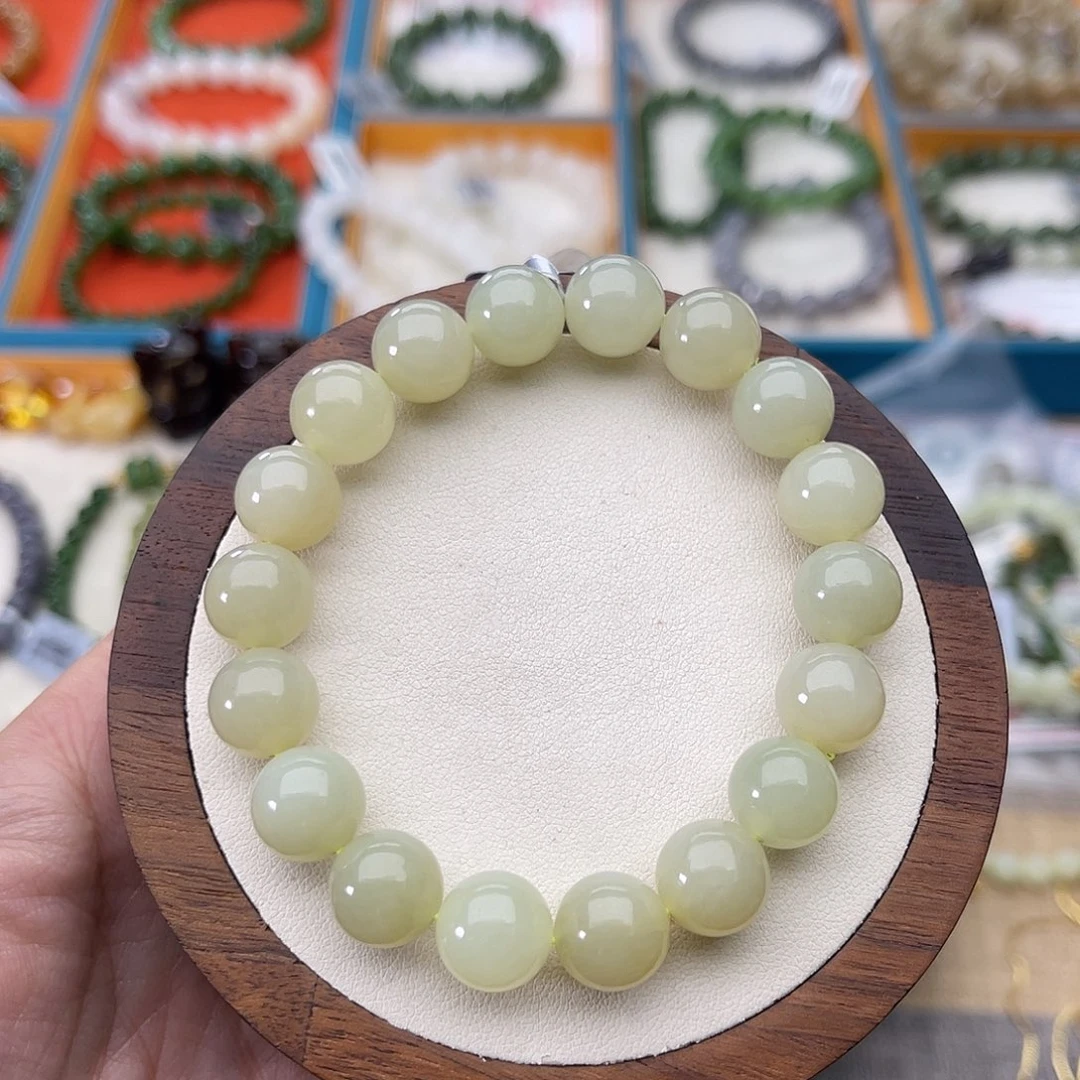 和田玉未镶嵌手串A32卡11