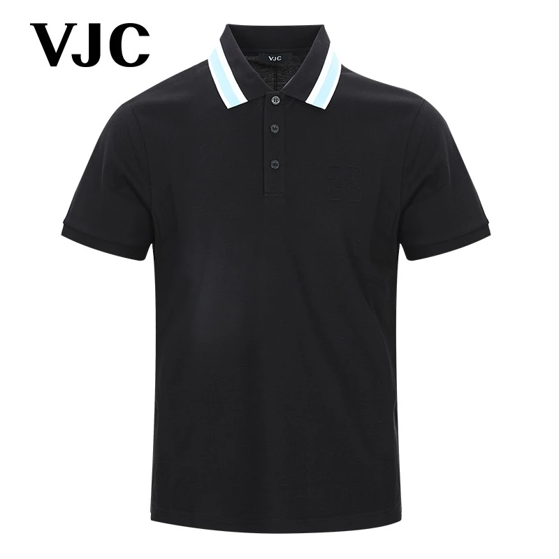 VJC/威杰思【专柜同款】25夏男装翻领短袖T恤正肩Polo衫D25BA1732