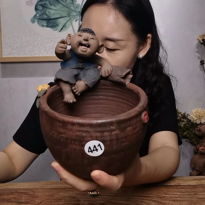 紫砂不规则童趣系列作品建水收纳