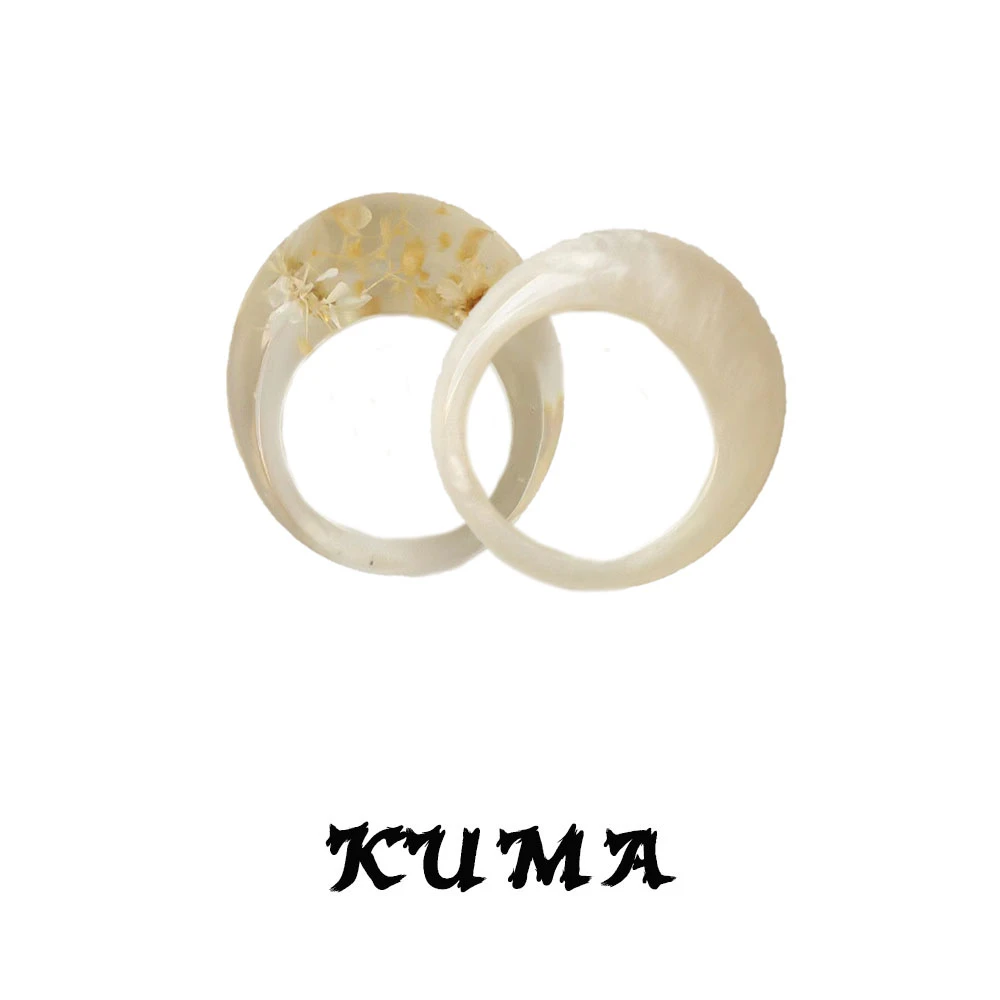 非金属树脂戒指 KUMA/时尚温柔简约树脂干花戒指