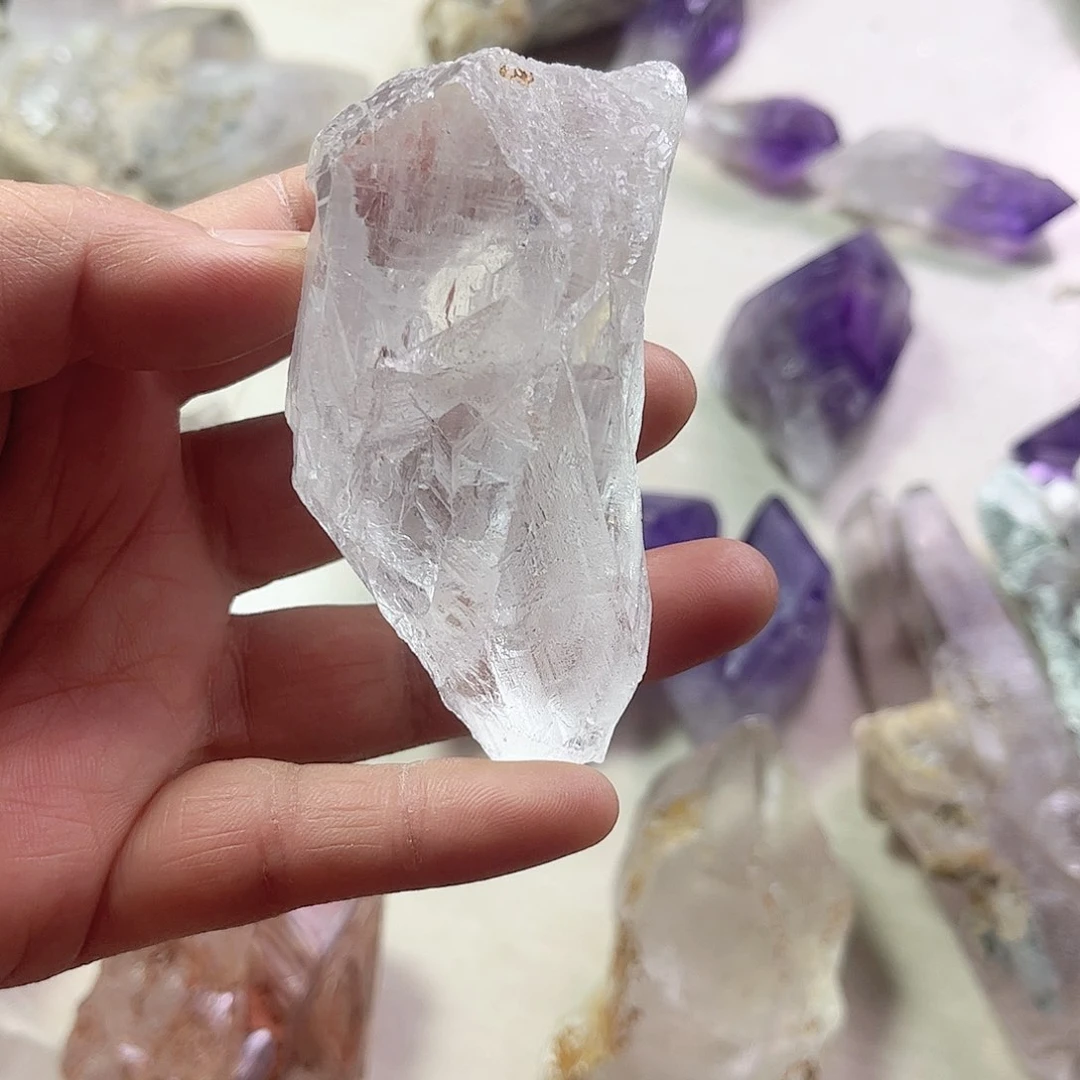 水晶天然水晶原石未镶嵌绣***花