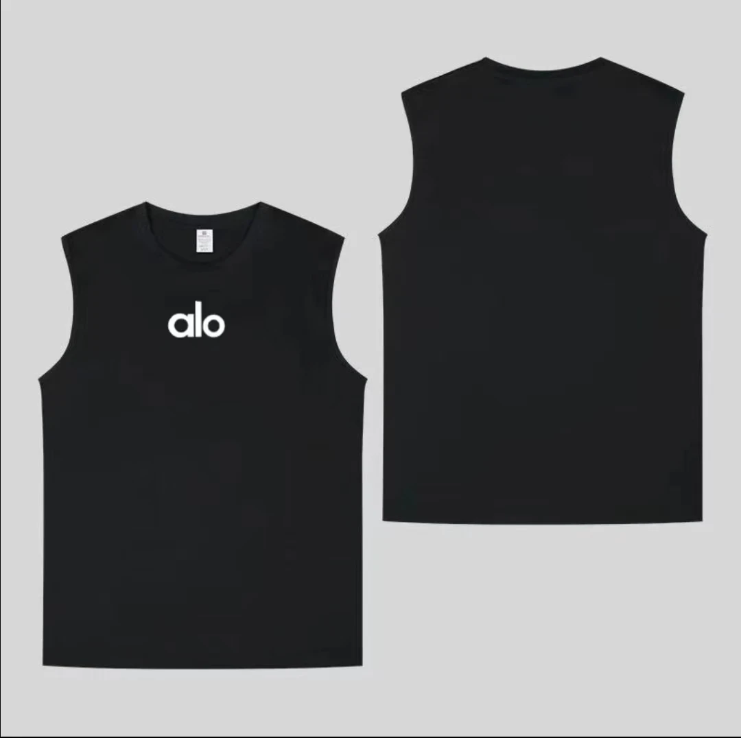 【刺绣AL】迪桑棉圆领休闲男女同款无袖