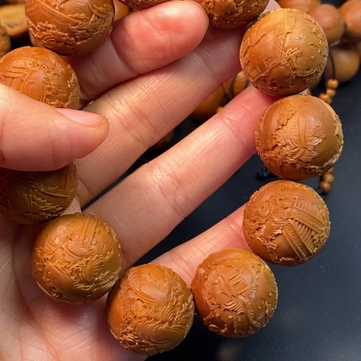 过***往橄榄核手串/手链风景手串