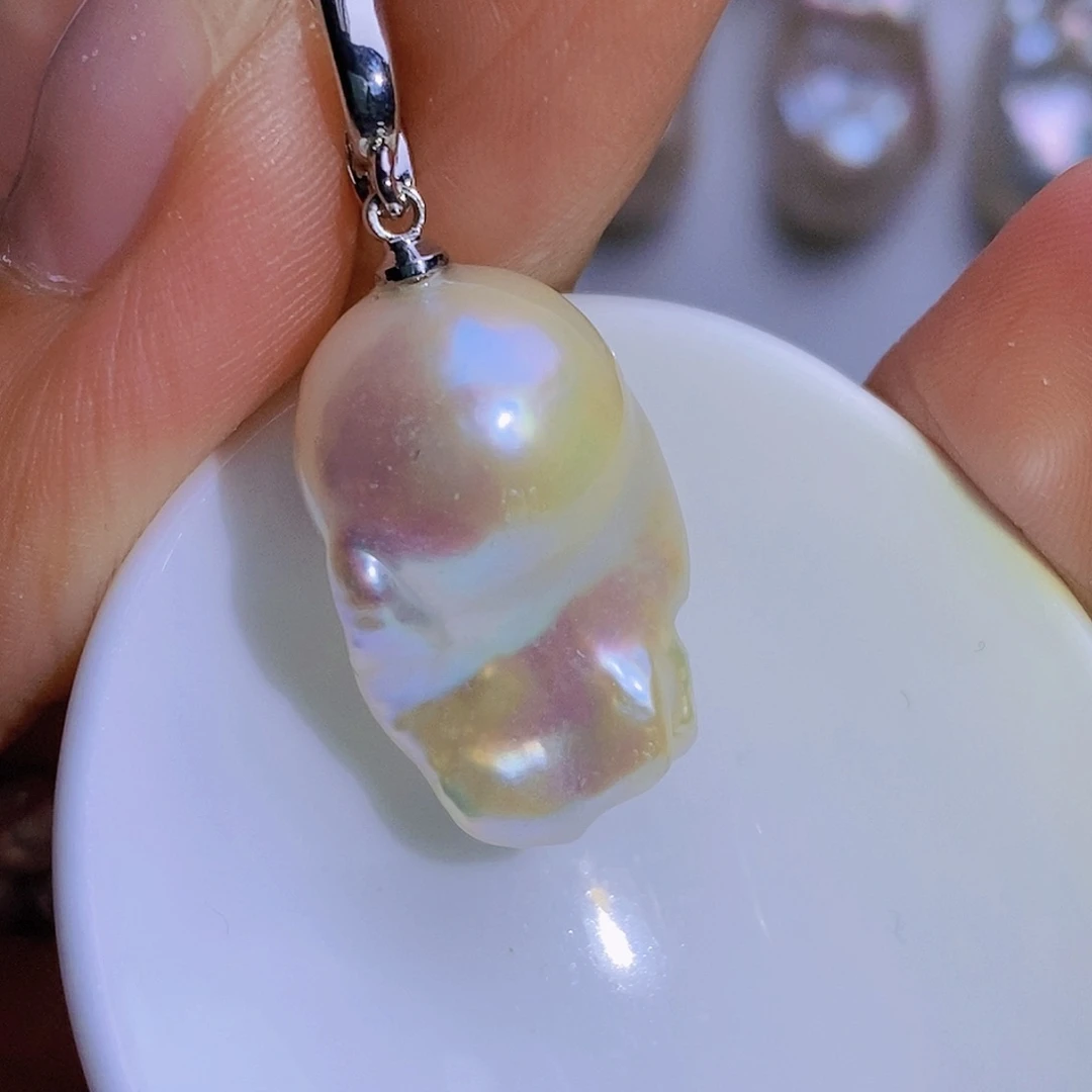 淡水珍珠银S925镶嵌淡水珍珠