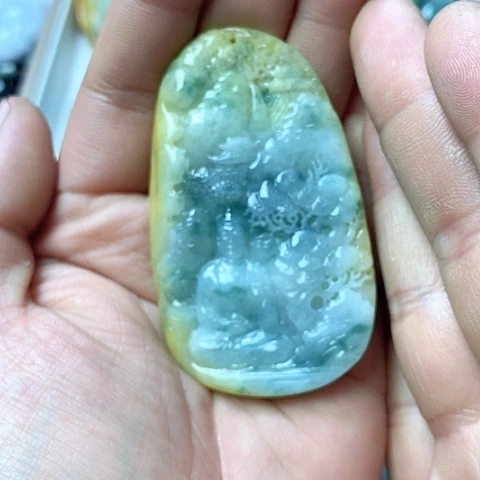 翡翠颈饰未镶嵌天然缅甸翡翠a货