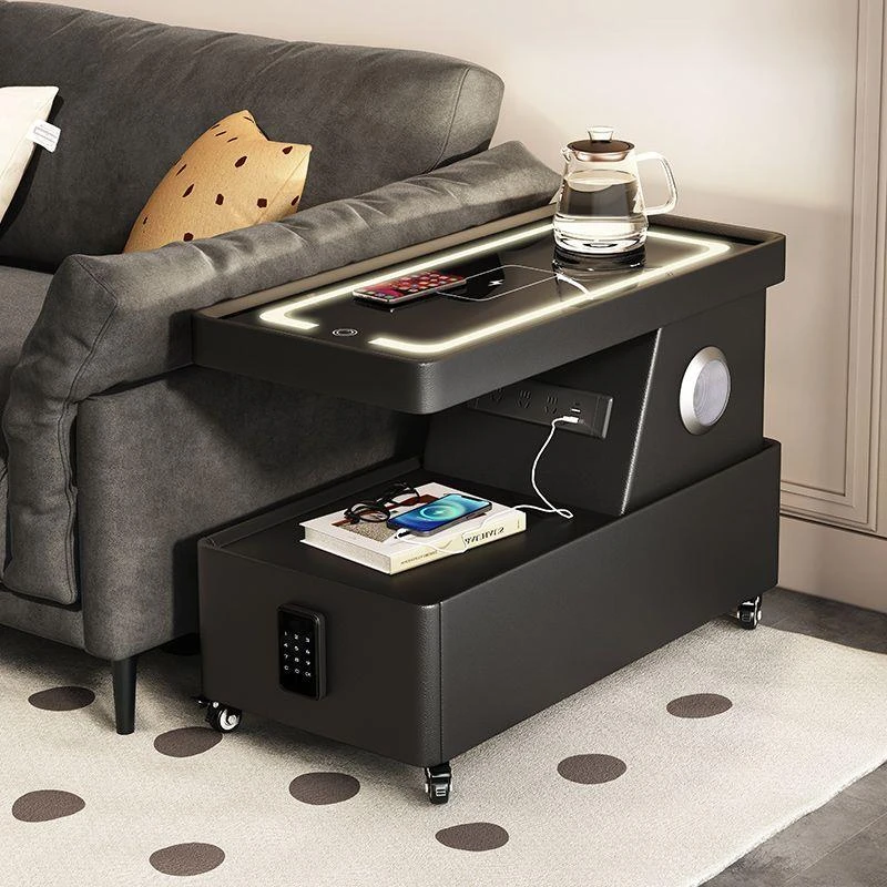 可移动茶几小户型现代简约边柜轻奢客厅意式极简新款沙发边几推车