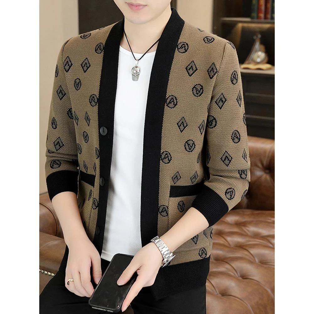 【TQUX官方正品】男士开衫外套针织衫男款潮流2025新款春秋季男生