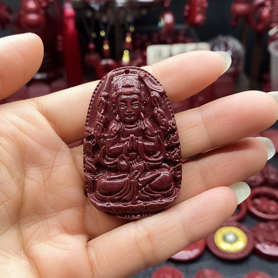 天然辰砂大号千手