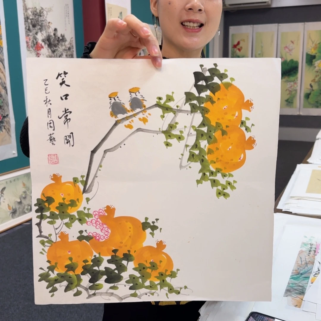 国画国画作品山水花鸟纯手绘